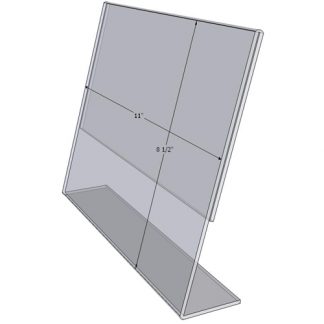 TB1185 - 11" X 8.5" angle tilt (Landscape) - Tilt Back Acrylic Sign Holder - Economy - .08 Inch Thickness