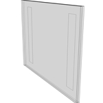WM1411FT - 14" X 11" (Landscape - Flush with Tape) - Wall Mount Acrylic Sign Holder - Standard - 1/8 Inch with Horizontal Business Card Holder